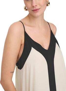 Vestido Only Diana beige para mujer
