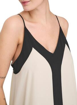 Vestido Only Diana beige para mujer