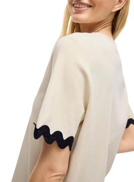 Top Vila Calisa beige para mujer