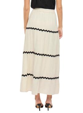 Falda Vila Manda beige para mujer