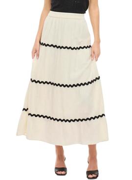 Falda Vila Manda beige para mujer