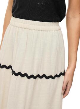 Falda Vila Manda beige para mujer