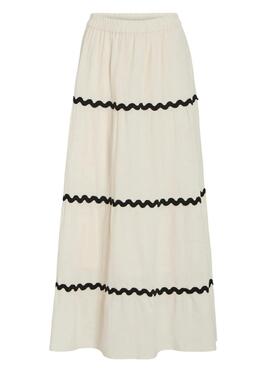 Falda Vila Manda beige para mujer