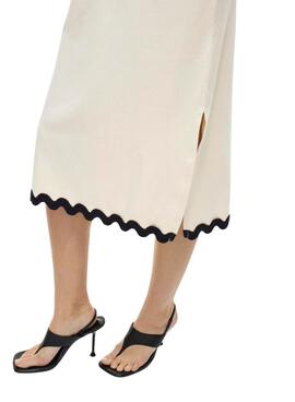 Vestido Vila Calisa beige para mujer