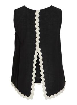 Top Vila Manda negro para mujer