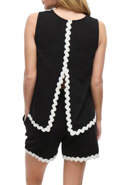 Top Vila Manda negro para mujer