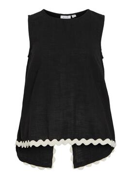 Top Vila Manda negro para mujer
