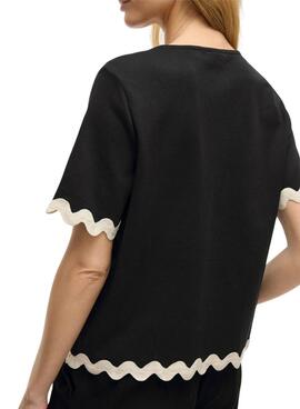 Top Vila Calisa negro para mujer