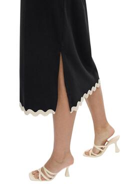 Vestido Vila Calisa negro para mujer