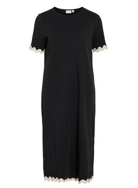 Vestido Vila Calisa negro para mujer