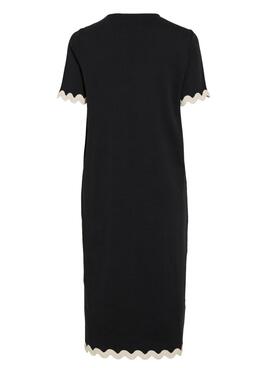 Vestido Vila Calisa negro para mujer