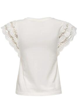Camiseta Only Macy blanco para mujer