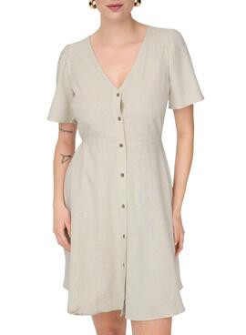 Vestido Only Vita beige para mujer