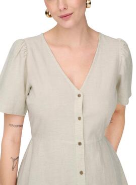 Vestido Only Vita beige para mujer