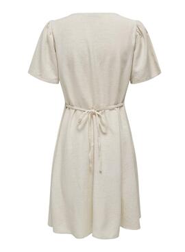Vestido Only Vita beige para mujer