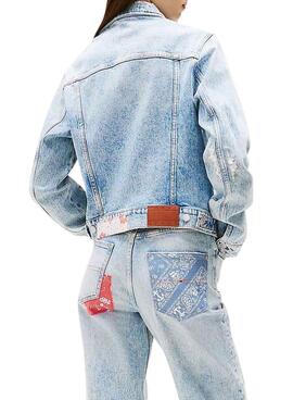 Chaqueta vaquera Tommy Jeans Classic Trucker azul para mujer
