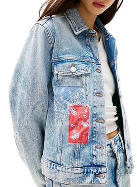 Chaqueta vaquera Tommy Jeans Classic Trucker azul para mujer