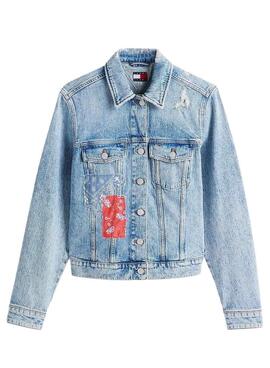 Chaqueta vaquera Tommy Jeans Classic Trucker azul para mujer