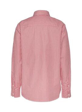 Camisa Tommy Jeans Poplin rayas para hombre