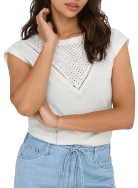 Camiseta Only Delia blanco para mujer