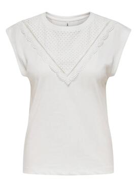Camiseta Only Delia blanco para mujer