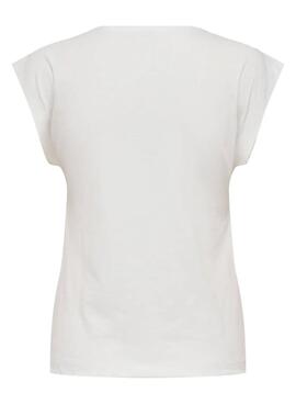 Camiseta Only Delia blanco para mujer