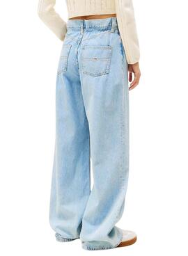 Pantalón vaquero Tommy Jeans Paperbag azul para mujer