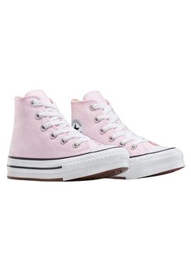 Zapatillas Converse Chuck Taylor All Star Lift Platform rosa para niña y niño
