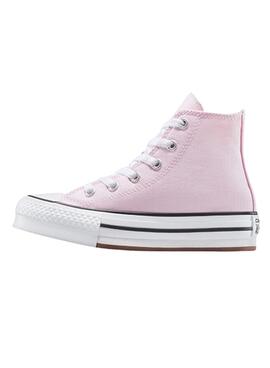 Zapatillas Converse Chuck Taylor All Star Lift Platform rosa para niña y niño