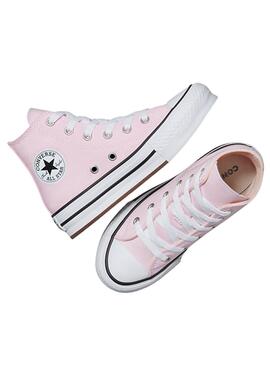 Zapatillas Converse Chuck Taylor All Star Lift Platform rosa para niña y niño