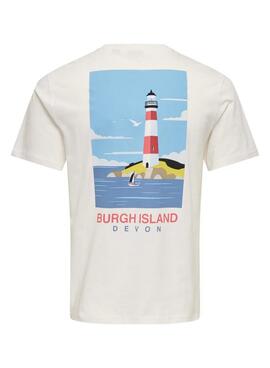 Camiseta Only and Sons Magnus Burgh Island para hombre