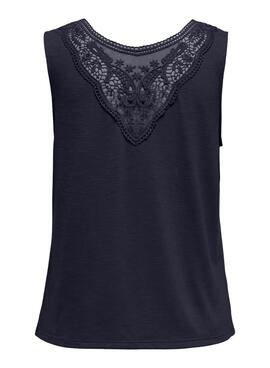 Camiseta Only Freda azul marino para mujer