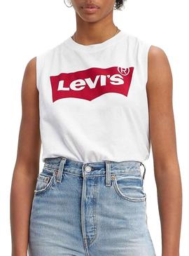 Camiseta Levis Logo Tank Blanca Mujer
