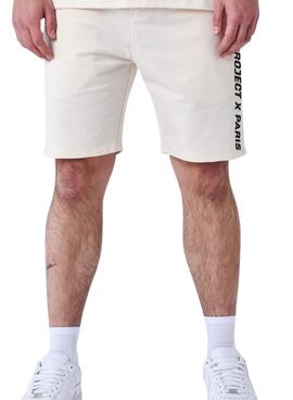 Bermudas Project x Paris Logo beige para hombre