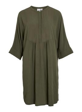 Vestido Vila Vipaliva verde para mujer