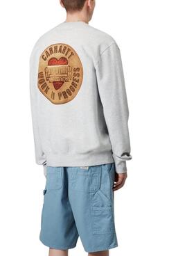 Sudadera Carhartt Button gris para hombre