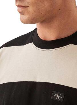 Camiseta Calvin Klein Jeans Label gris para hombre 
