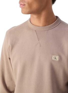 Sudadera Calvin Klein Jeans  Label  gris para hombre 