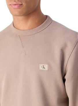 Sudadera Calvin Klein Jeans  Label  gris para hombre 