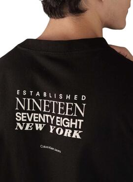 Camiseta Calvin Klein Jeans Type  negro para hombre 