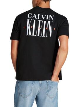 Camiseta Calvin Klein Jeans Serif  negro para hombre 