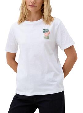 Camiseta Pepe Jeans Raven blanco para mujer