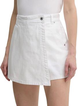 Short Pepe Jeans Skort blanco para mujer