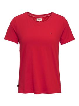 Camiseta Tommy Jeans Soft Scarlet Mujer