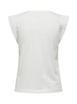 Camiseta Only Henriette blanco para mujer