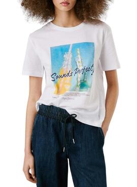 Camiseta Pepe Jeans Angel blanco para mujer
