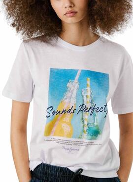 Camiseta Pepe Jeans Angel blanco para mujer
