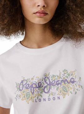 Camiseta Pepe Jeans Ava blanco para mujer