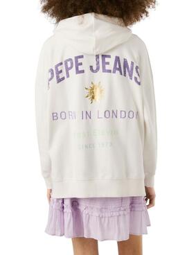 Sudadera Pepe Jeans Angry blanco para mujer 