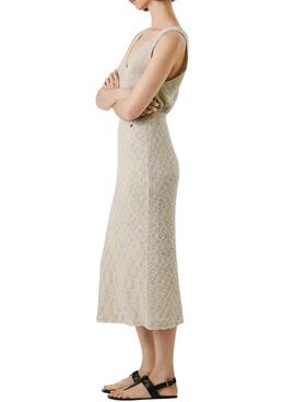 Falda Pepe Jeans Claire beige para mujer